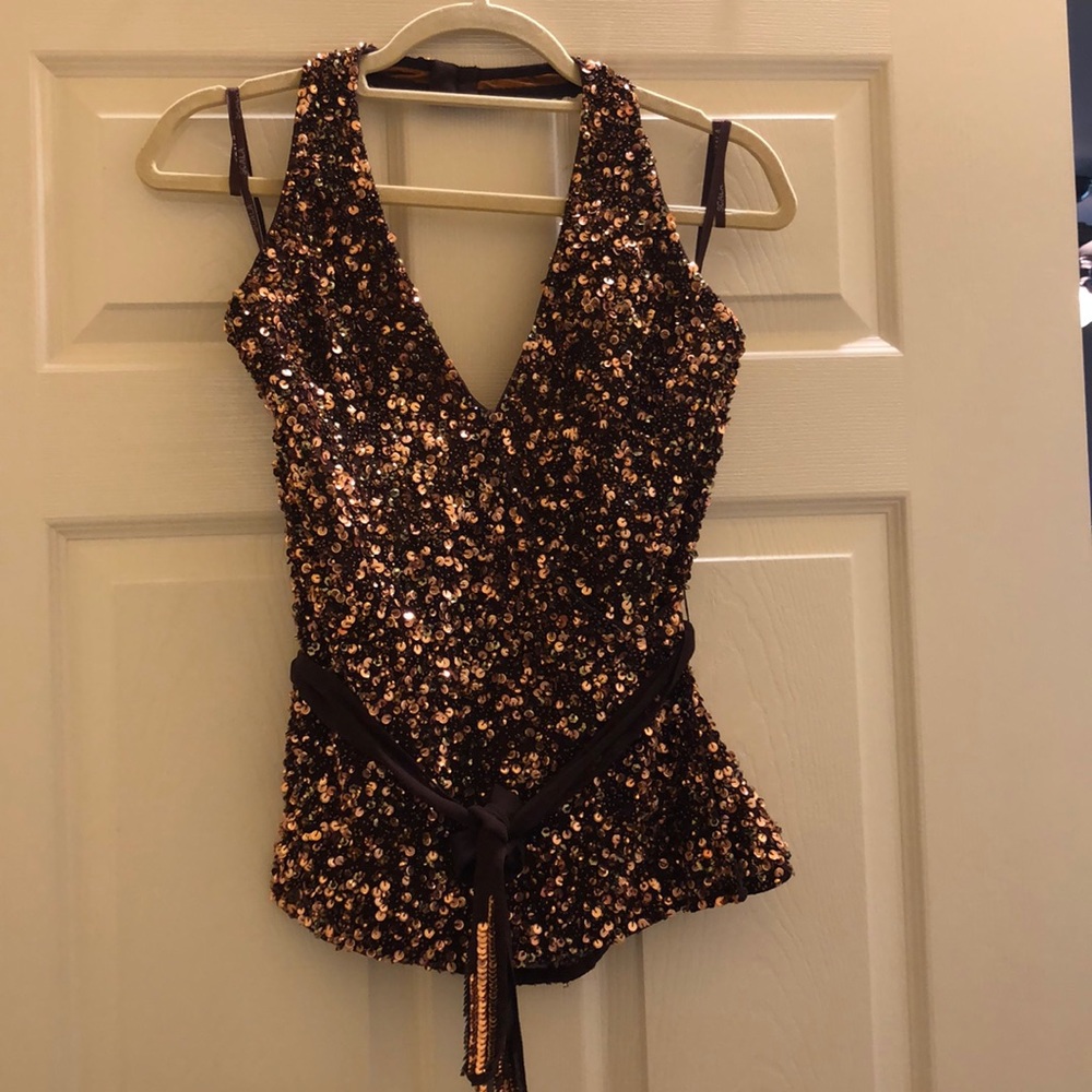 Sequin halter top